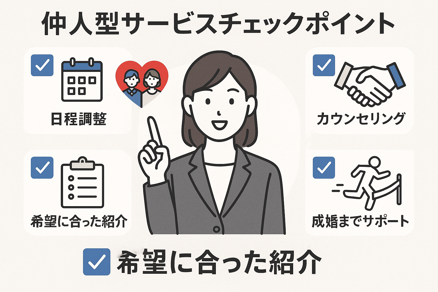 仲人型 サービス チェックポイント