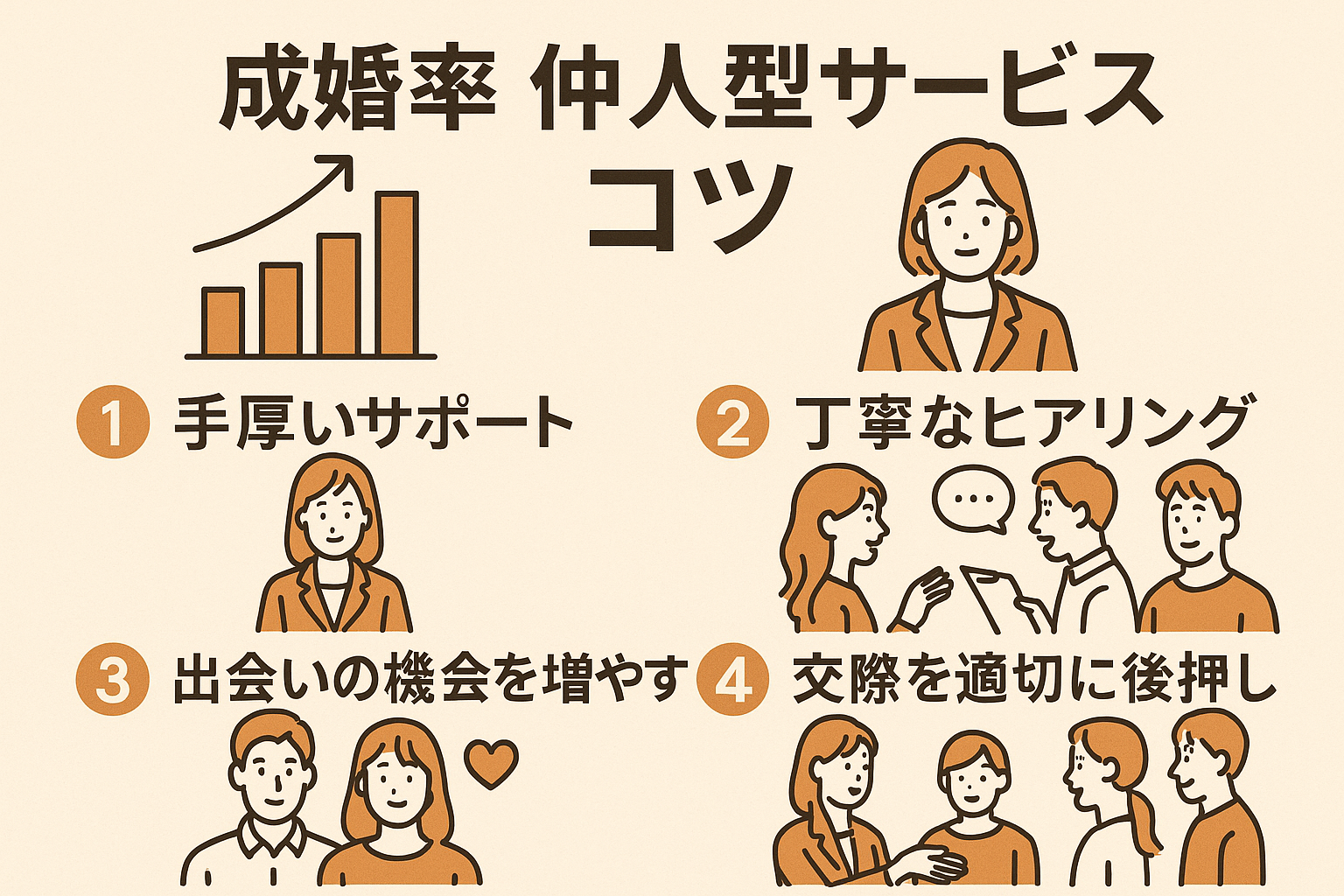 成婚率 仲人型 サービス コツ