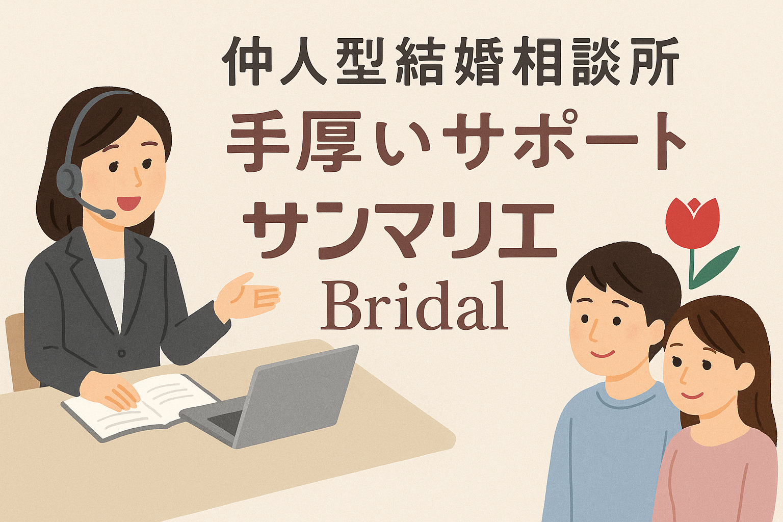 仲人型結婚相談所 手厚いサポート サンマリエ Bridalチューリップ