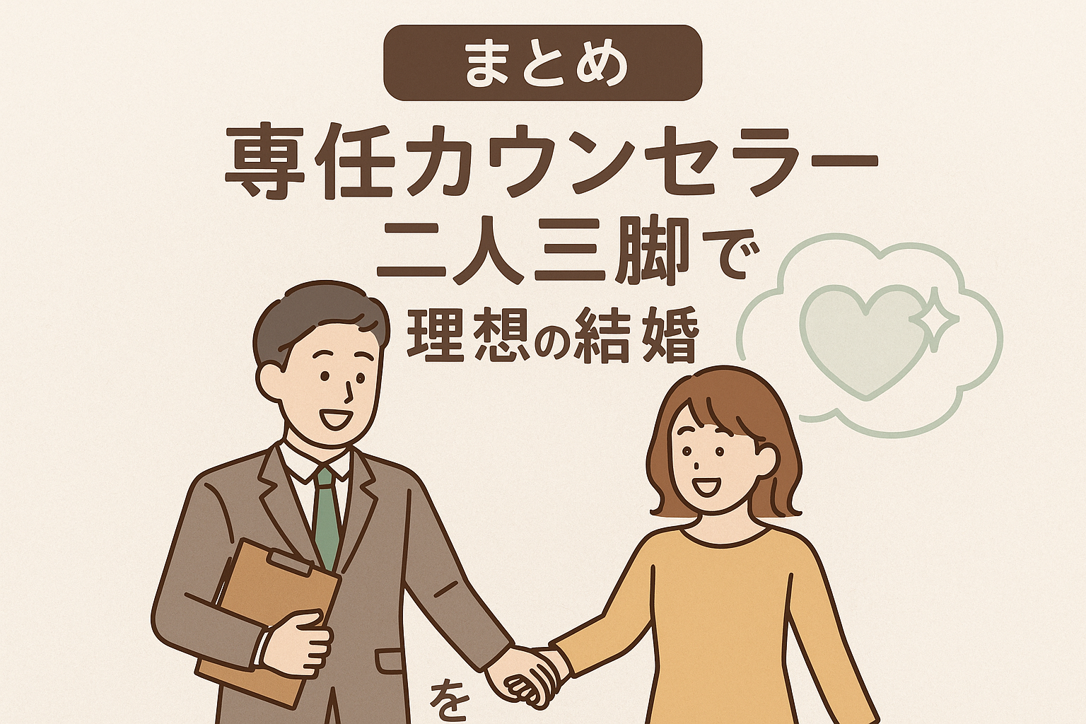 まとめ 専任カウンセラー 二人三脚 理想 結婚