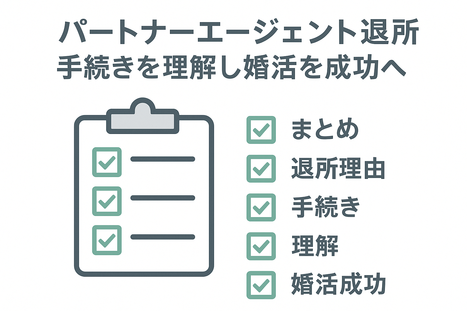 パートナーエージェントをスムーズに退所する全手順：成婚・途中退会時の手続き、違約金や返金制度、会員のリアルな体験談を徹底解説｜セクション画像