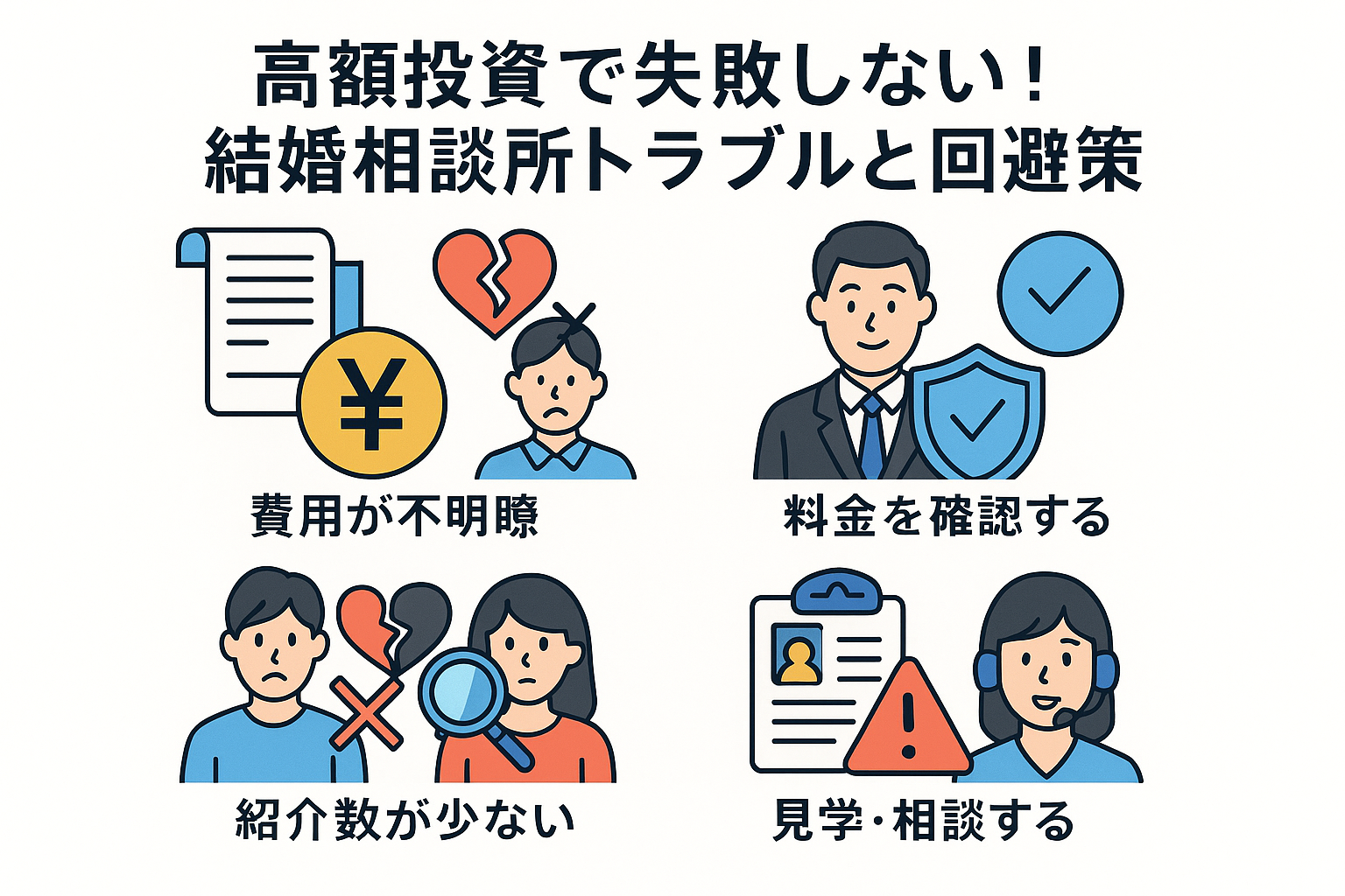 【徹底比較】IBJメンバーズとゼクシィ縁結びエージェントの「悪い口コミ」から学ぶ！失敗しないための8つの注意点と賢い選び方｜セクション画像