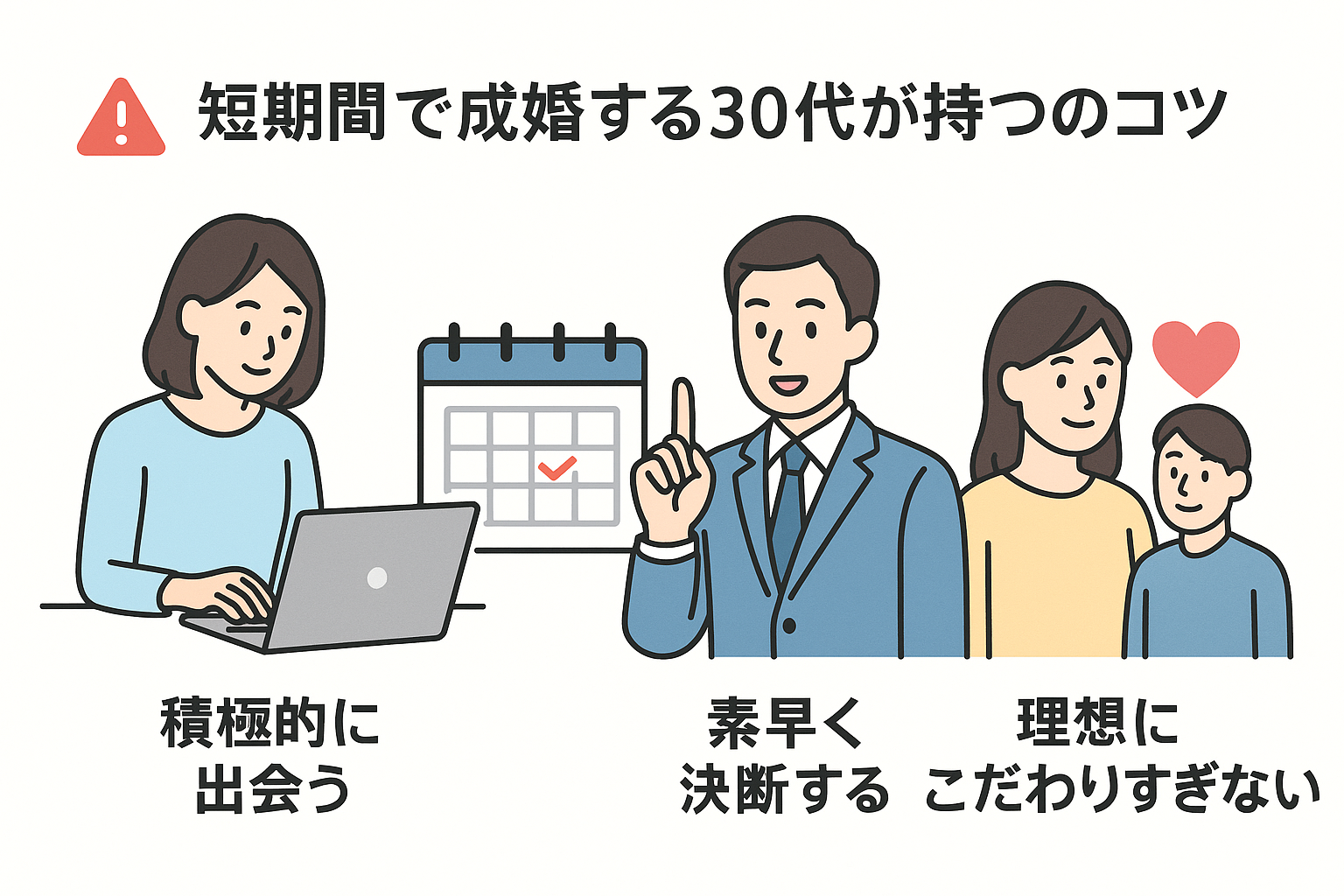 【30代で成婚率が高いのは？】IBJメンバーズとハッピーカムカムを徹底比較！短期間で運命の相手を見つける選び方｜セクション画像