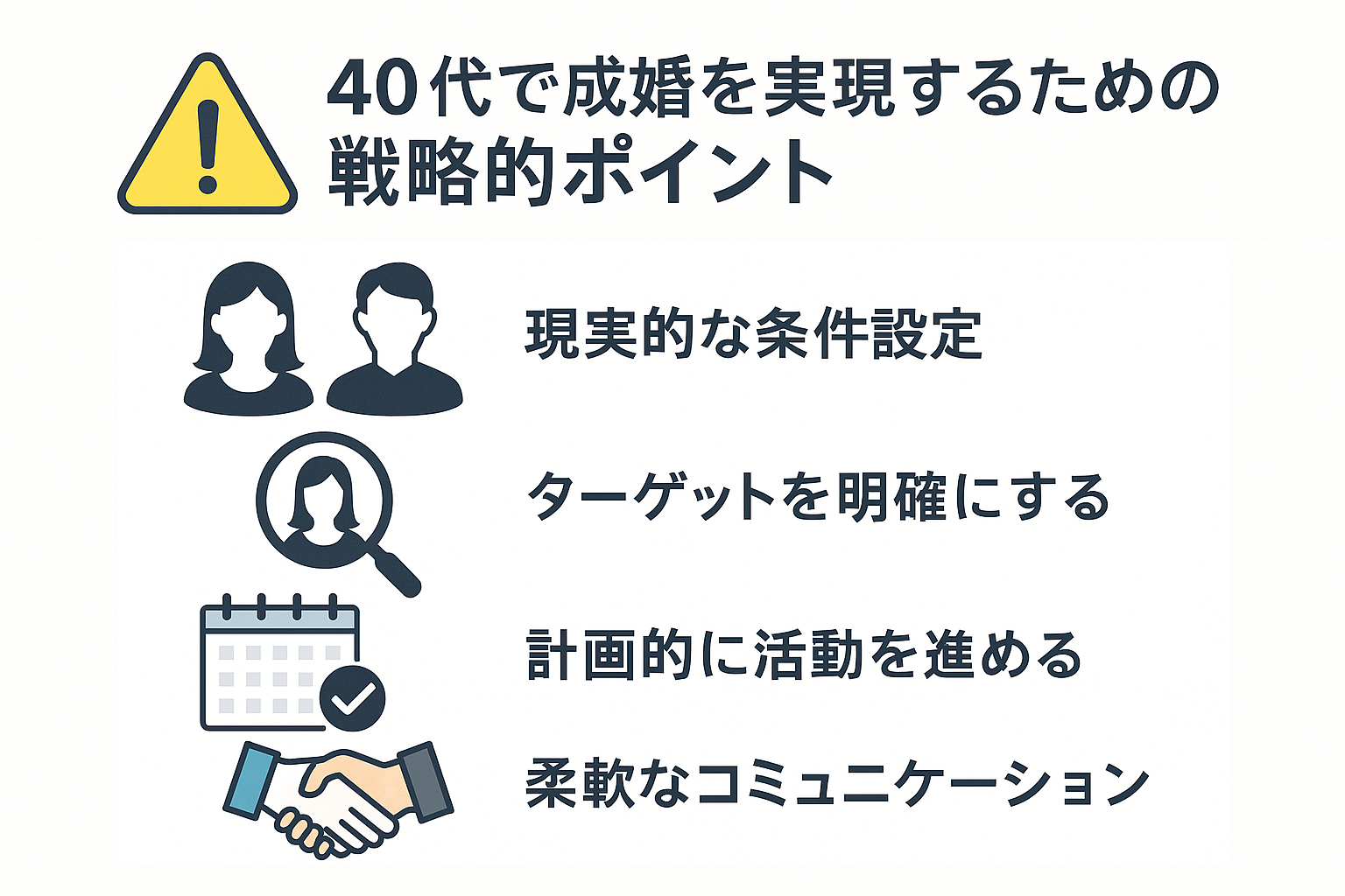 40代の婚活は「実績」が鍵！データで見る成婚率と成功に導く人気結婚相談所｜セクション画像