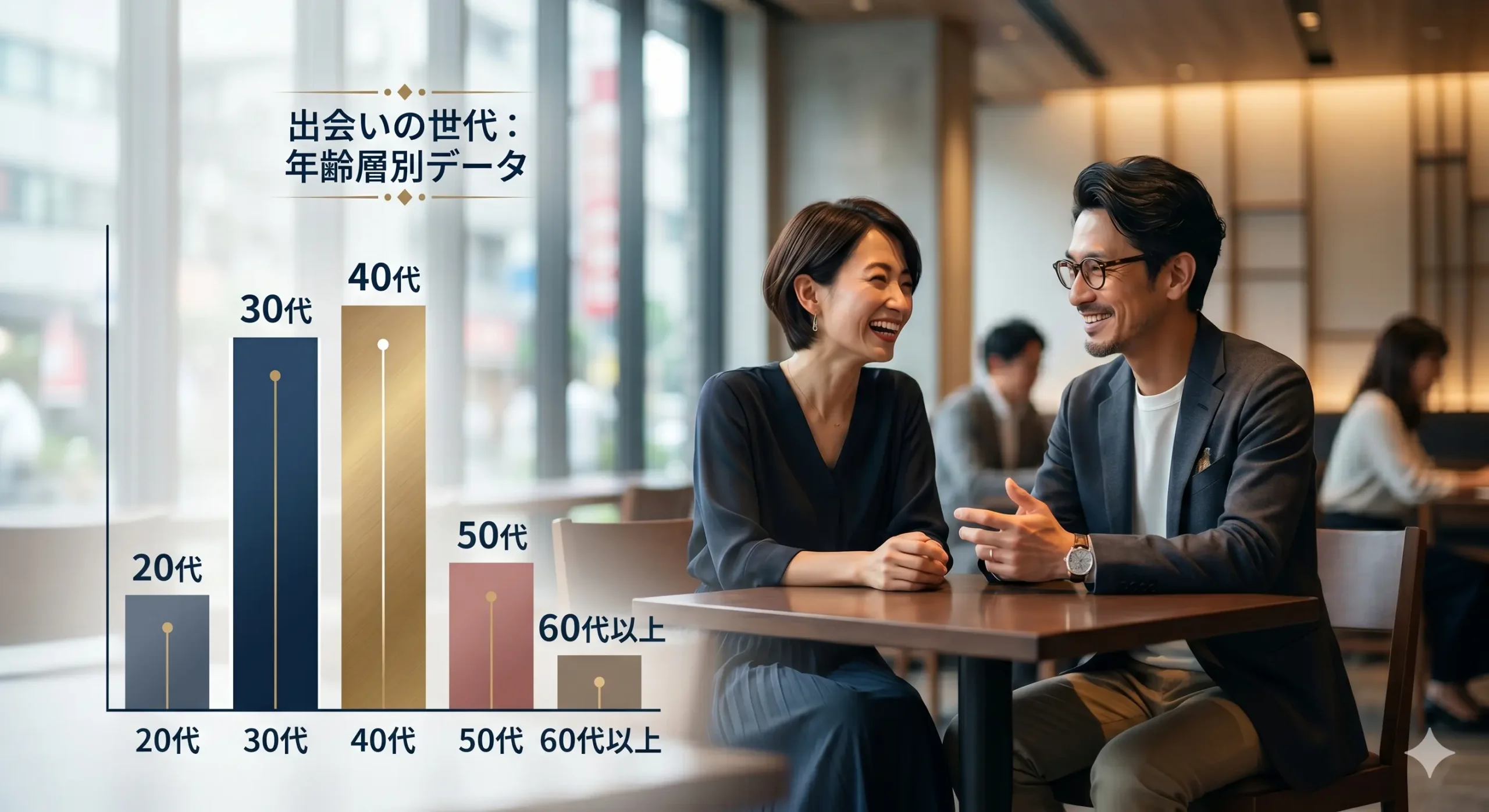 エンジェルの年代比率・年齢層は？30代・40代の出会いやすさ