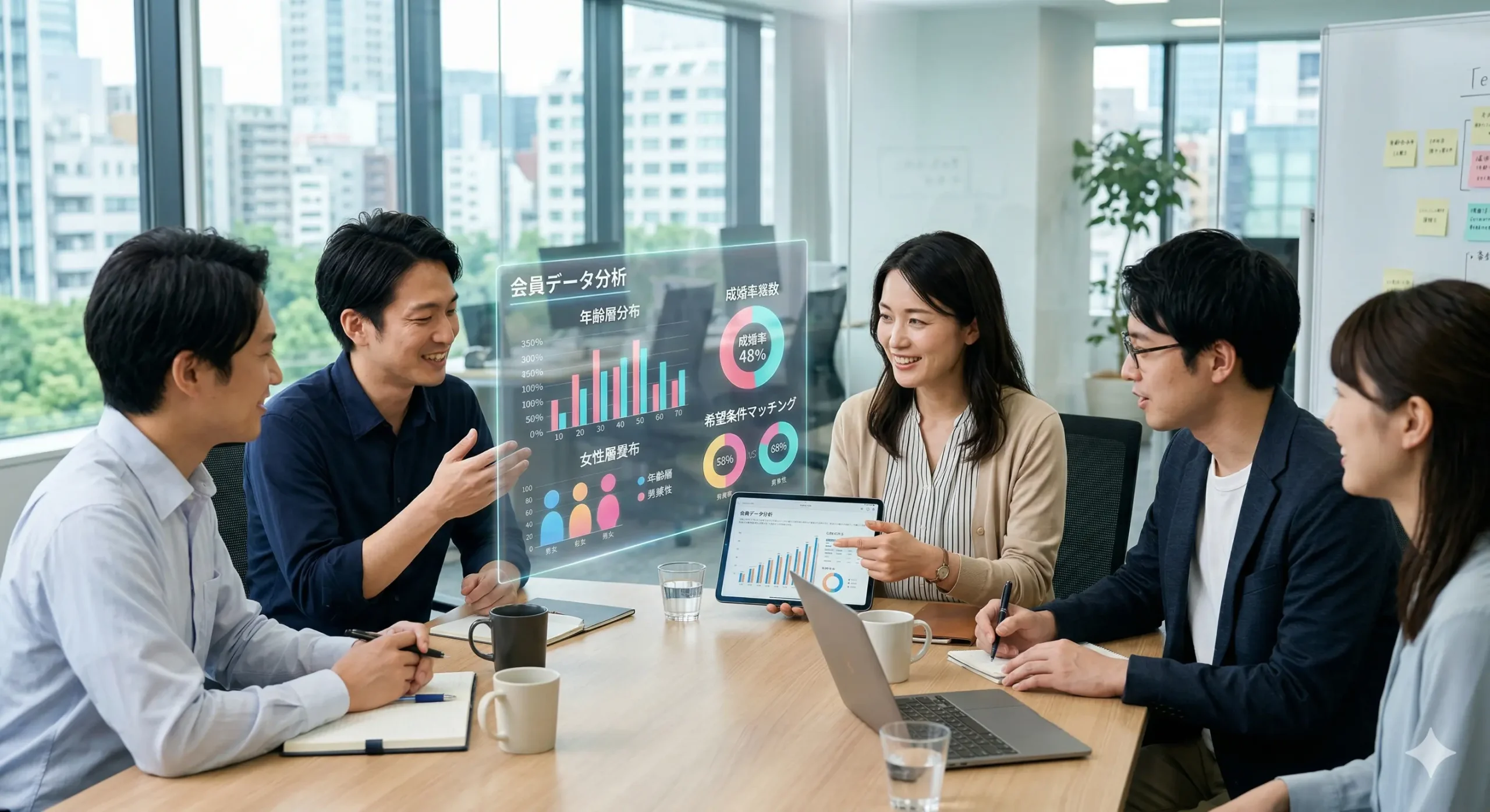 ハッピーカムカムの会員層とは？男女比・年代比率・学歴・年収の総合評価